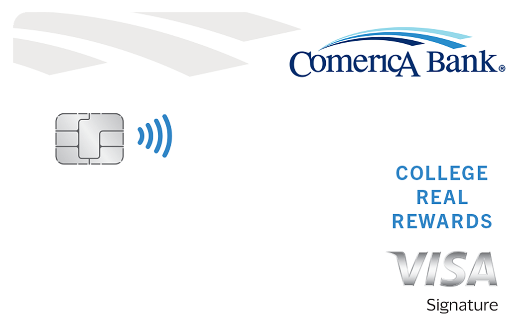 Comerica Bank College Real Rewards  Credit Card