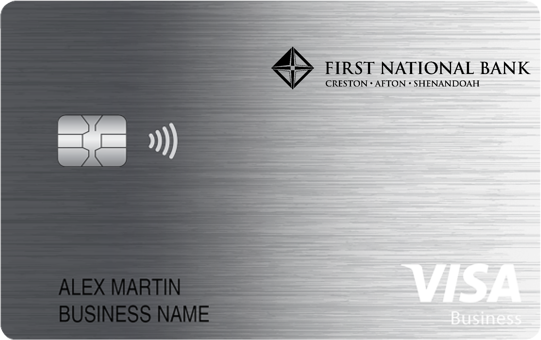 First National Bank in Creston Business Card Card